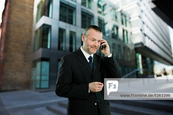 Businessman on cell phone
