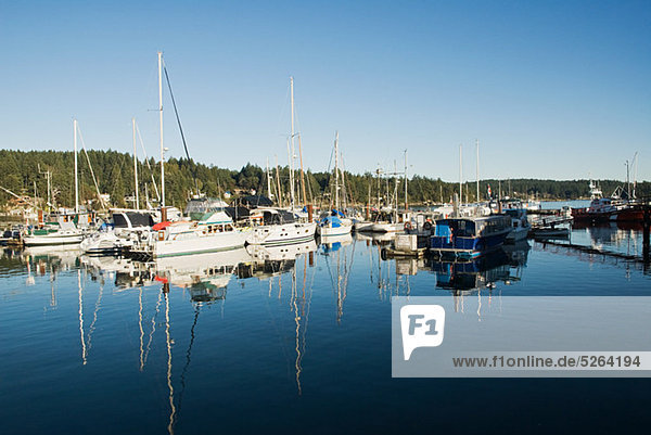 Boote  Salt Spring Island  British Columbia  Kanada