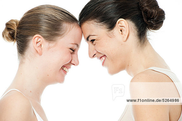 Two young women face to face