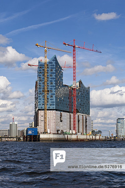 Grossbaustelle der Elbphilharmonie  HafenCity  Hamburg  Deutschland  Europa