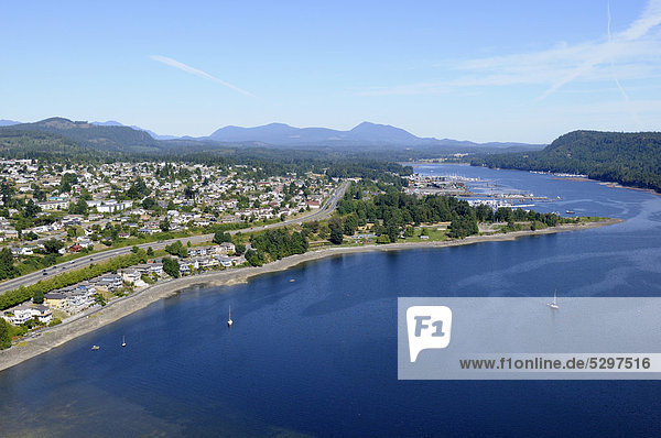 Aerial view of Ladysmith Harbour  Vancouver Island  British Columbia  Canada