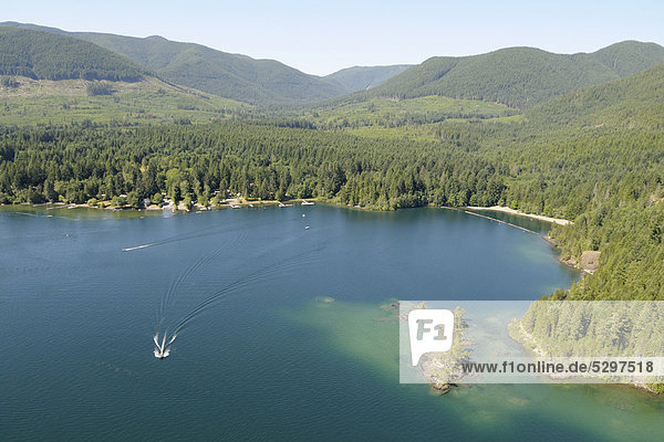 Luftaufnahme,  Gordon Bay Provincial Park,  Cowichan Lake See,  Vancouver Island,  British Columbia,  Kanada