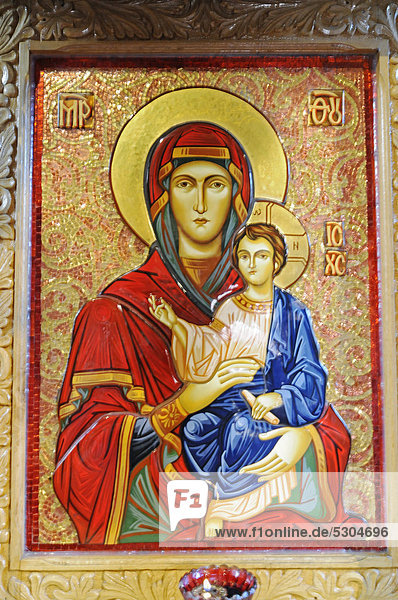 Madonna mit Kind  Biserica Curtea Veche  auch Sankt Antonius  Verkündigungskirche oder alte Hofkirche  Bukarest  Rumänien  Osteuropa