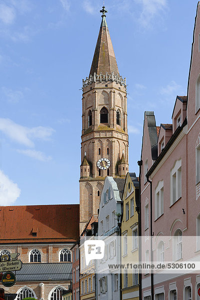 Pfarrkirche St. Jodok  Landshut  Niederbayern  Bayern  Deutschland  Europa