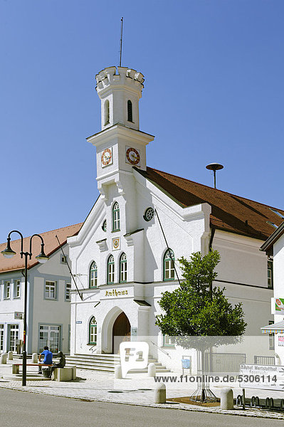 Rathaus Nandlstadt  Hallertau  Oberbayern  Bayern  Deutschland  Europa