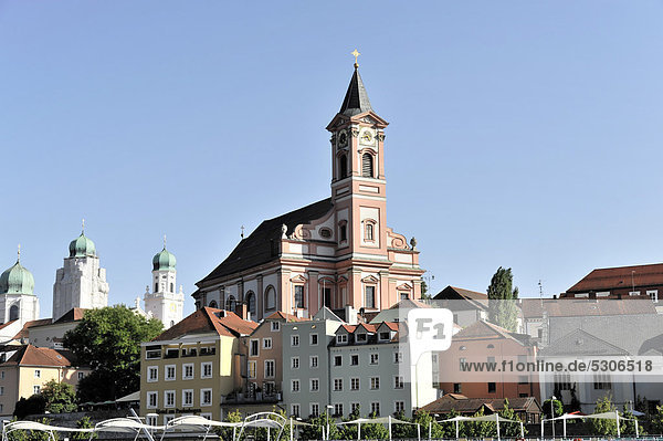 Europa Stadt Geschichte Fluss Donau Bank Kreditinstitut Banken Bayern Deutschland Passau
