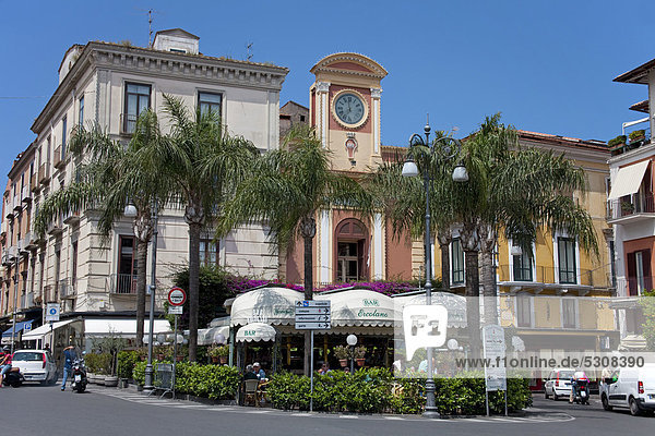 Europa Platz Kampanien Golf von Neapel Italien Mittelmeer Sorrento