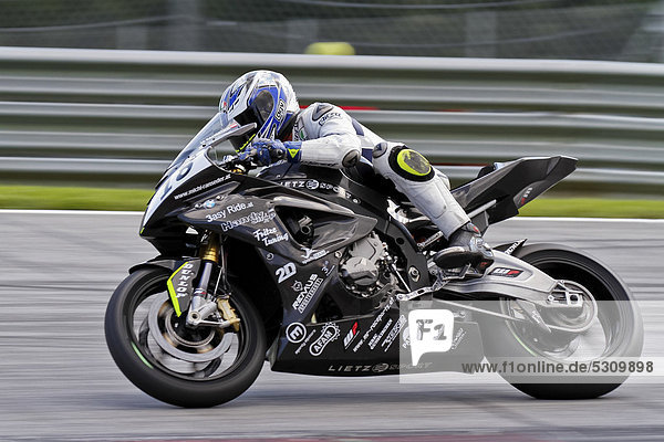 Motorcycle racer Michael Ranseder  Austria  competes in the IDM Superbike cup on August 20. 2011 in Zeltweg  Austria  Europe
