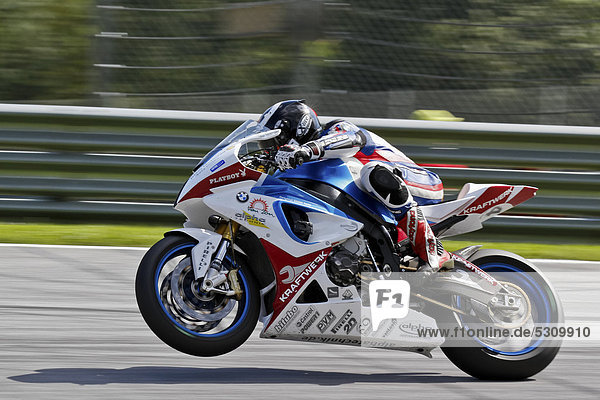 Motorcycle racer Marc Wildisen  Germany  competes in the IDM Superbike cup on August 20  2011 in Zeltweg  Austria  Europe