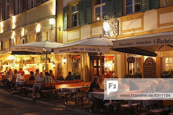 Kachelofen restaurant  Bamberg  Upper Franconia  Franconia  Bavaria  Germany  Europe  PublicGround