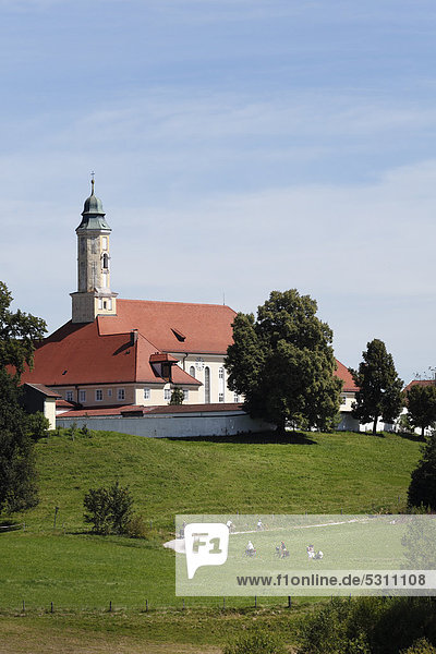 Reutberg Abbey  Franciscan Monastery  Sachsenkam municipality  Upper Bavaria  Bavaria  Germany  Europe  PublicGround