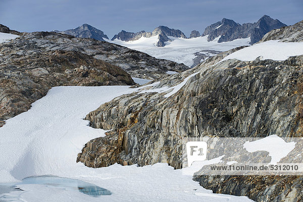 Am Mittivakkat-Gletscher  Halbinsel Ammassalik  Ostgrönland  Grönland