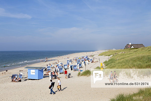 Beach  Kampen  Sylt island  Schleswig-Holstein  Germany  Europe
