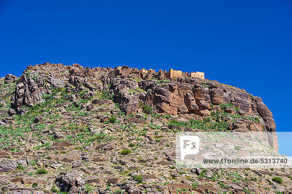 Ruine Dorf verlassen Afrika Berber Marokko