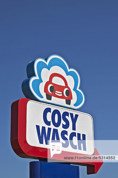 Schild  Cosy Wasch  Autowaschanlage