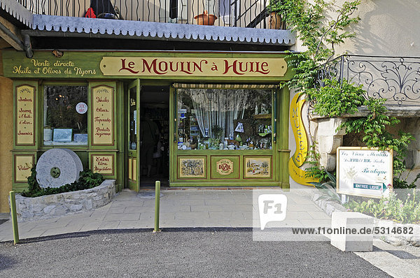 Le Vieux Moulin a Huile  Ölmühle  Museum  Geschäft  Souvenirs  Nyons  Rhone-Alpes  Frankreich  Europa