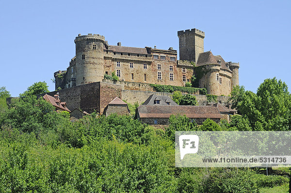 Chateau de Castelnau  Prudhomat  Burg  Museum  Departement Lot  Midi-Pyrenees  Frankreich  Europa