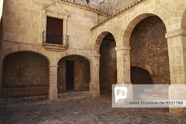 Portal de ses Taules gate  main entrance to the fortified citadel of Dalt Vila  Ibiza  Spain  Europe