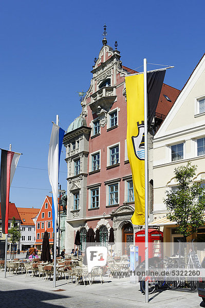 Town hall  Mindelheim  Bavarian Swabia  Bavaria  Germany  Europe