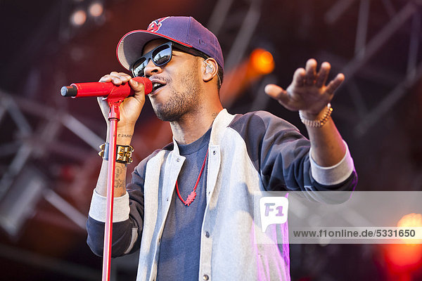 U.S. actor and rapper Kid Cudi performing live at the Heitere Open Air festival in Zofingen  Switzerland  Europe