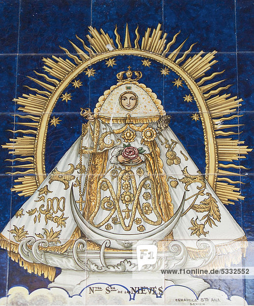 Die Schneejungfrau in der Kirche Santurio de Nuestra Senora de las Nieves Jungfrau vom Schnee Wallfahrtsort Las Nieves Gemeinde Santa Cruz de La Palma La Palma Kanarische Inseln Spanien Europa