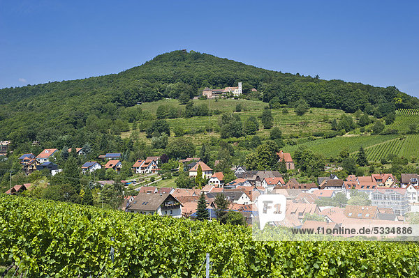 Ortsansicht mit Slevogthof  Leinsweiler  Deutsche oder Südliche Weinstraße  Pfalz  Rheinland-Pfalz  Deutschland  Europa