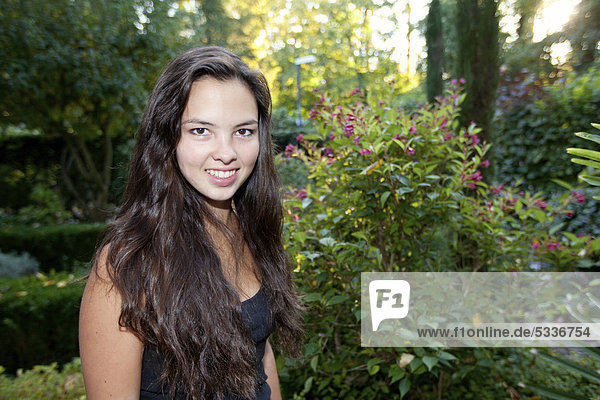 Young woman  about 18 years  portrait in a natural environment