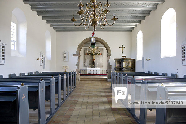 Kirche von Rubjerg  Innenansicht  Nordjütland  Dänemark  Europa