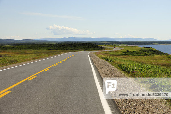 Coastal road in Gros Morne National Park  Newfoundland  Canada