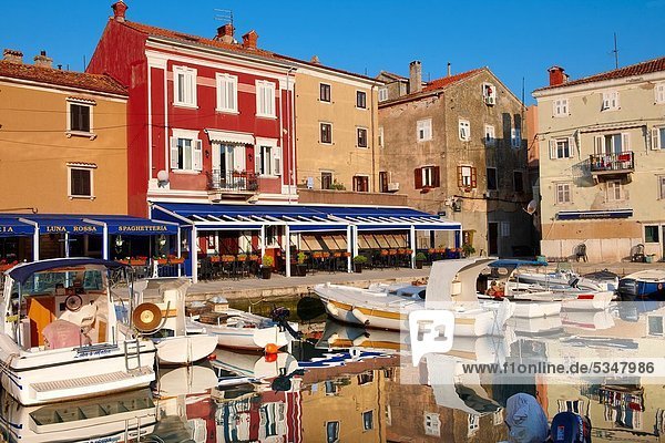 Hafen klein Stadt Boot Cres Kroatien alt