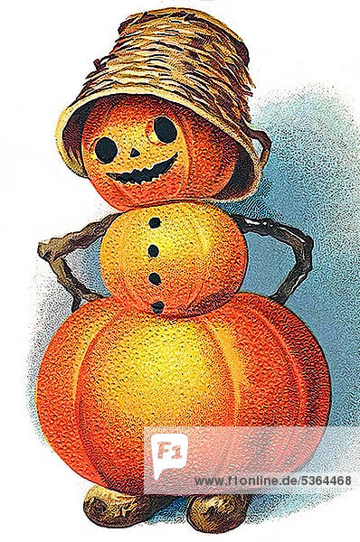 Pumpkin figure  Halloween  illustration
