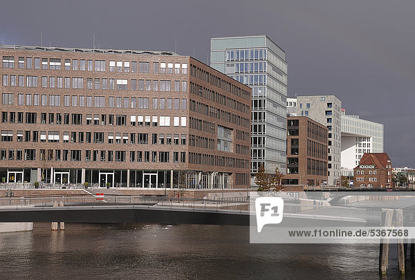 Office building in the Port of Hamburg  Hamburg  Germany  Europe