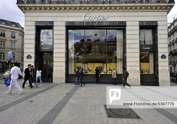 Luxusgeschäft Cartier  Champs-»lysÈes  Paris  Frankreich  Europa  ÖffentlicherGrund