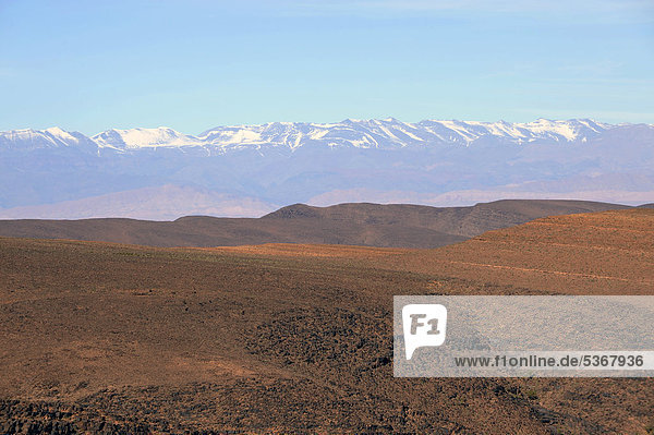 Gebirgslandschaft  Atlasgebirge  Südmarokko  Marokko  Maghreb  Nordafrika  Afrika