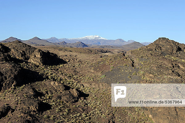 Gebirgslandschaft  Atlasgebirge  nahe Quarzazate  Südmarokko  Marokko  Maghreb  Nordafrika  Afrika