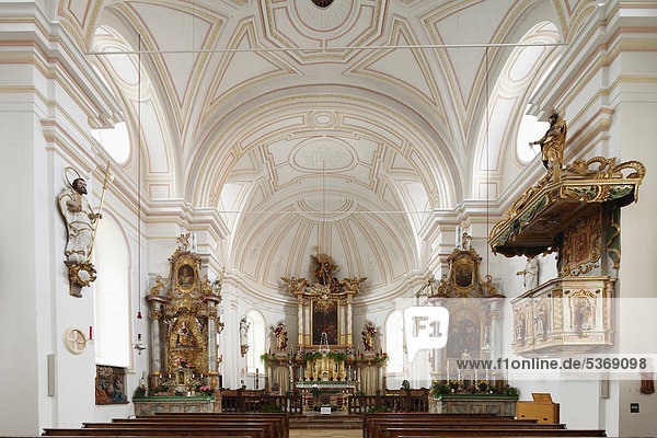 Pfarrkirche St. Ägidius  Gmund am Tegernsee  Oberbayern  Bayern  Deutschland  Europa