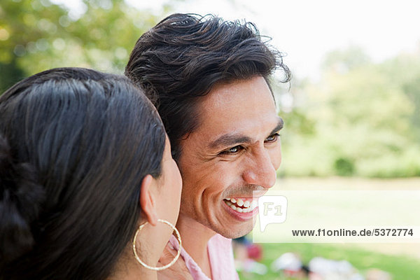 Close up of Mitte adult Couple smiling
