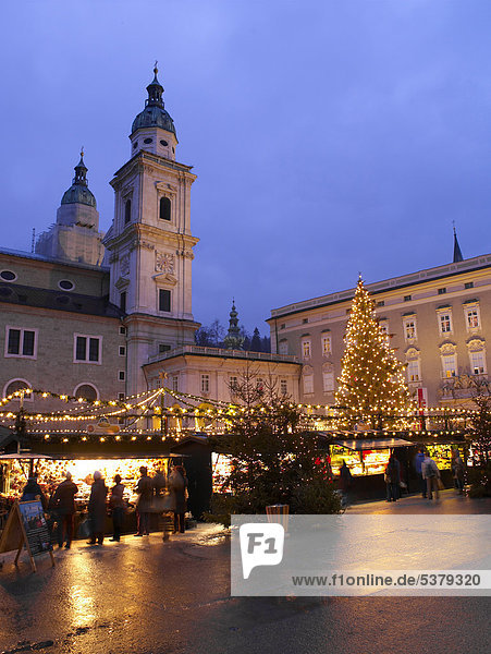 Germany  Bavaria  View of christmas market at night