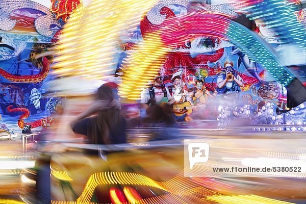 Germany  Bavaria  Franconia  Wuerzburg  Fairground rides in kiliani fair
