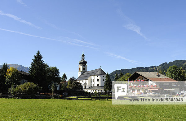 Parish Church of St. Nicholas  Tannheim  Tannheimer Valley  Tyrol  Austria  Europe  PublicGround