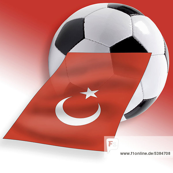 Fußball mit Türkeiflagge