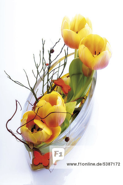 Blumengesteck mit Tulpen