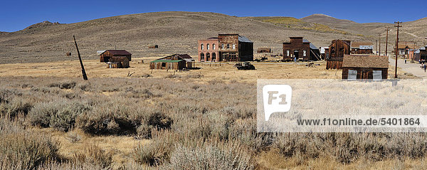 Bodie State  historic  Park  near Lee Vining  California  USA  United States  America  historical  field  houses