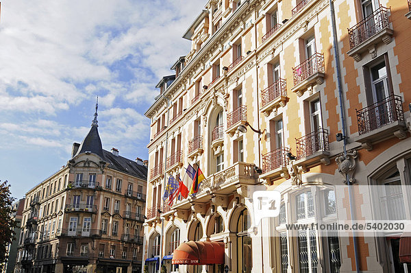 Hotel  Hausfassaden  Altstadt  Belfort  Franche-Comte  Frankreich  Europa  ÖffentlicherGrund