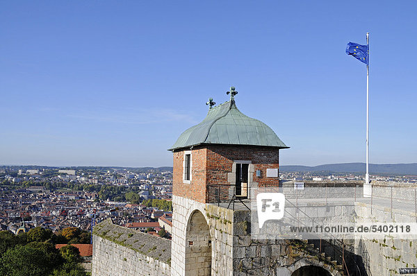 Tour du Roi Turm  La Citadelle  Zitadelle  Festungsanlagen von Vauban  UNESCO Weltkulturerbe  Übersicht  Besancon  Departement Doubs  Franche-Comte  Frankreich  Europa