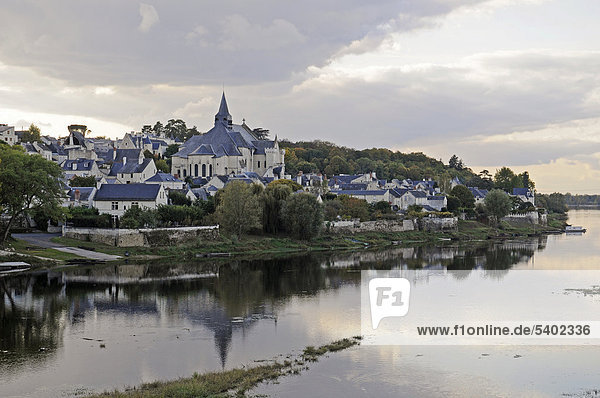 Candes-Saint-Martin  Fluss Loire  Dorf  Gemeinde  Departement Indre-et-Loire  Centre  Frankreich  Europa  ÖffentlicherGrund