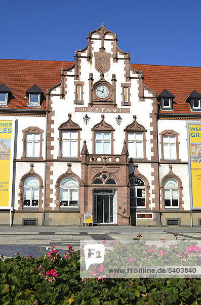 Kunstmuseum Mülheim an der Ruhr in der Alten Post  denkmalgeschütztes historisches Gebäude  Synagogenplatz  Mülheim  Ruhrgebiet  Nordrhein-Westfalen  Deutschland  Europa  ÖffentlicherGrund