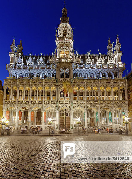 Stadtmuseum und Zunfthäuser  Gildehäuser am Grote Markt  Grand Place  UNESCO Weltkulturerbe  Brüssel  Belgien  Benelux  Europa