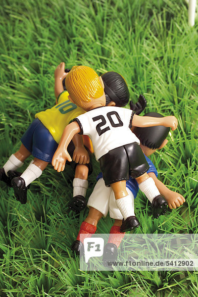 Football players in a rush of joy