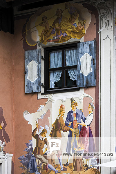 Europa Gemälde Bild Deutschland Oberammergau Oberbayern